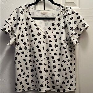 Floral Print V-Neck Top